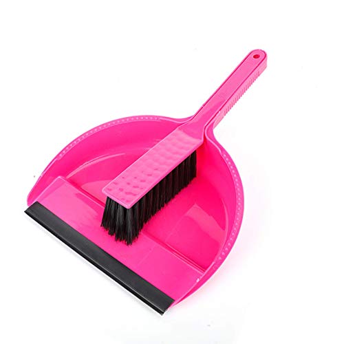 Mini-Handfeger-Set mit Kehrschaufel und Besen, Reinigungswerkzeug für Boden, Sofa, Schreibtisch, Tastatur, Auto, Haustiere (Farbe: Rot)