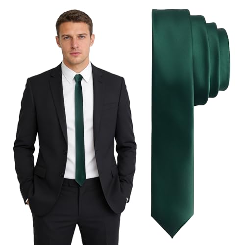 Image of Skinny Tie Men Women 2 inch (5CM) Slim Necktie Solid Thin Ties Formal