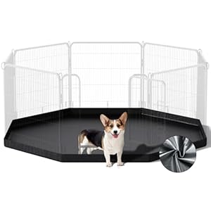 PJYuCien Dog Playpen Bottom Pad(Only Bottom Pad, No Playpen)- Stabilize The Dog Play Pen, Easy to Clean and Waterproof, Fits Most 8 Panels 24 Inch Width Metal Dog Fence Octagonal Dog Playpen