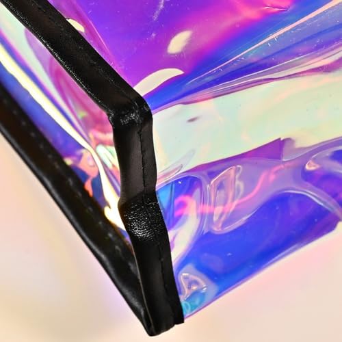 Large Holographic Tote Bags with Handles Iridescent Beach Bags Waterproof Handbag Clear Beach Tote Bag for Work Stadium Travel3
