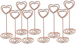 Table Number Folder Wedding Banquet Table Business Card Holder Memo Photo Holder Suitable for Parties Banquets Offices,12-Piece Set (Gold, Round Shape)