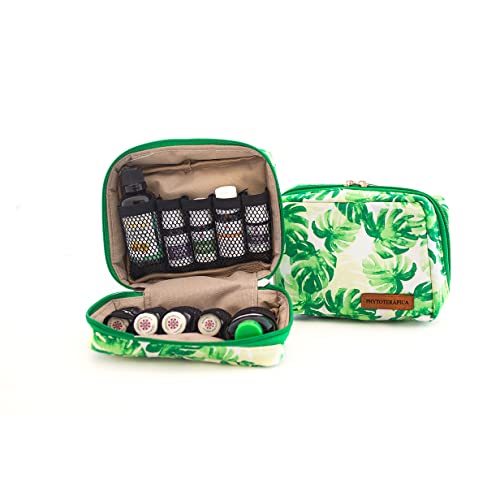 PHYTOTERAPICA – Necessaire Estampada Costela de Adão – Com 10 divisórias para guardar óleos, espaços