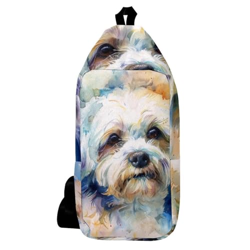Sac à dos à bandoulière Shih Tzu pour balade urbaine