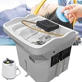 Lavandino portatile per Head Spa Equipment con serbatoio d'acqua da 60 litri, funzione di accumulo dell'acqua, fumigazione e fototerapia, lavabo per shampoo termostatico con circolazione dell'acqua,