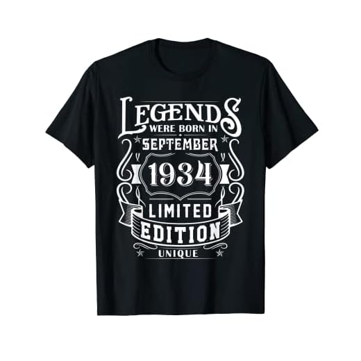 Cumpleaños Septiembre 1934 Edición Limitada Regalo Vintage Camiseta
