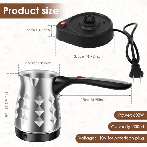 Cafetera Turca Eléctrica con Capacidad de 0.5 L miniatura 3