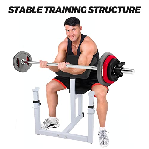 Bbbuy Adjustable Arm Preacher Curl Bench Bicep Strengh Bench Seated Strenghthen Training Isolated Barbell Dumbell Biceps Station For Home Gym #TOP2