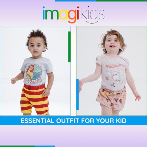 Harry Potter Baby Bodysuit, Shorts and Shoes 3 Piece Outfit Set Newborn to Infant Sizes (0-3 Months - 24 Months)3