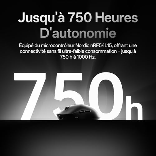 Rapoo VT2 Max Souris Gamer sans Fil, Capteur Optique 30K, Polling Rate Réel de 8000 Hz, Ultralégère 53g, 750 h d'autonomie, Jusqu'à 120 Millions de Clics, 10 Boutons Programmables avec Macros, Noir – vue 4