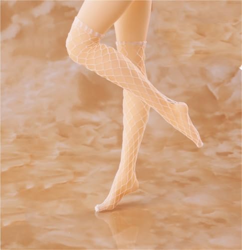 Chaussettes en maille 1/6 blanches haute extensibilité pour figurine