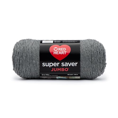 Image of Red Heart Super Saver Jumbo Yarn, Gray Heather