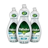 Palmolive Ultra Dishwashing Liquid Dish Soap, Pure + Clear Fragrance Free (Packaging may vary) - 32.5 Fluid Ounce (Pack of 3)