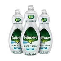 Palmolive Ultra Dishwashing Liquid Dish Soap, Pure + Clear Fragrance Free - 32.5 Fluid Ounce (Packaging may vary) (Pack of 3)