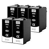 T1301 XL Cartouches d'encre de remplacement pour Epson T1301 Multipack, 5x T1301 Noir