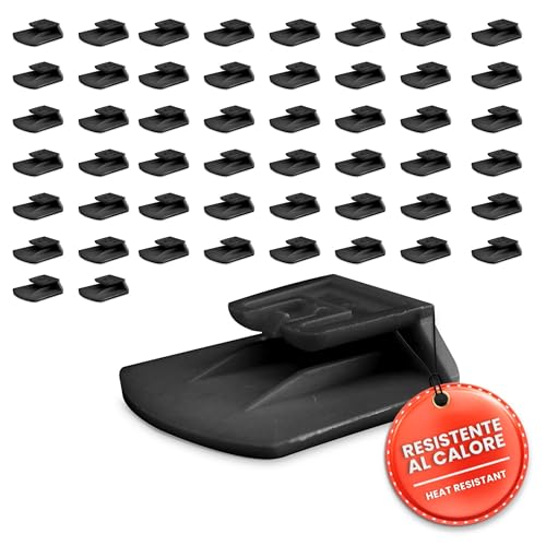 Set 50 Pezzi Supporto Telepedaggio Auto Compatibile con Dispositivo Telepass® e MooneyGo® – Clip Universale da Parabrezza o Cruscotto, Fissaggio Rimovibile e Antiscivolo - 6 Colori Disponibili (Nero)