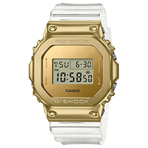 Casio G-Shock Watch - GM-5600SG-9DR Gold Dial, Yellow Band