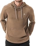 JMIERR Men's 2024 Hooded Cotton Cowl Neck Collar Drawstring Hoodies Pullover Sweatshirts Casual Long Sleeve Shirts, US38(S), A Camel