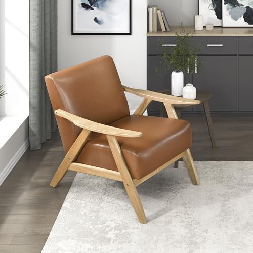 Lexicon Mid Century Modern Accent Chair with Solid Wood Frame