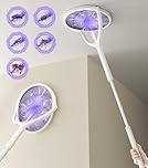 YESDEX Electric Mosquito Zapper - 180° Rotating Head Rechargeable Mosquito Swatter, 4000V Bug Zapper Electric Mosquito Trap, Mosquito Repellent with a Telescopic Extension for Indoor & Outdoor