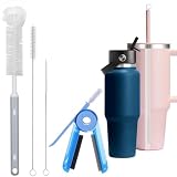XANGNIER 4 PCS Water Bottle Cleaner Brush Kit for Hydroflask,Wide Straw Lid Brushes,Multifunctional Bottle Brush and Long Handle Scrubbing Bottles Brush for Hydro Flask 16/24/32/40 oz Cups Accessories