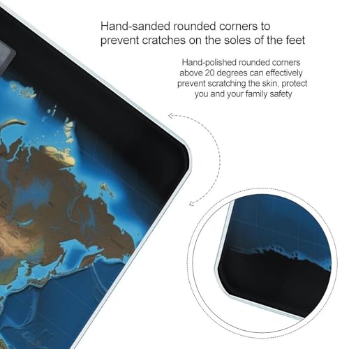 Báscula Digital de Baño con Mapa Mundial Impreso miniatura 4