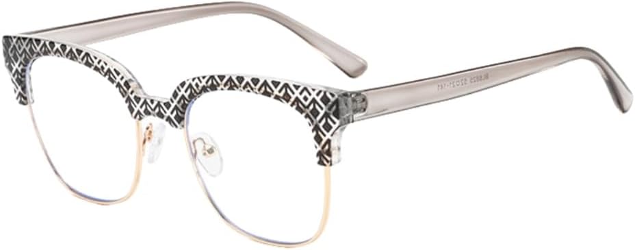 Shiratori Vintage Retro Half Frame Horn Rimmed Optics 43mm Clear Lens Glasses