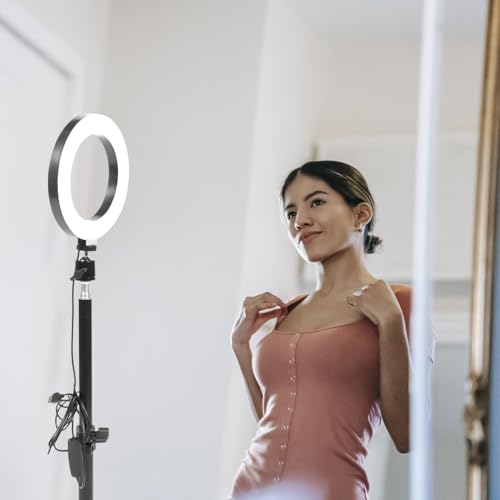 Lumière d'appoint 16 cm pour visioconférence avec trépied de bureau ajustable