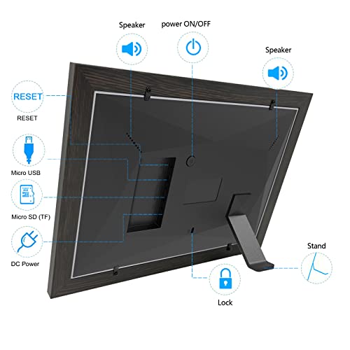 Luvlink Digital Photo Frame! Brown Smart Frameo Wifi Connected Photo Frame - 10 Inch, 1280X800, 16 Gb. Send Photos To Your Loved Ones From Anywhere! #TOP5