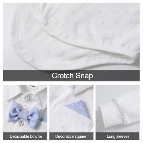 Volunboy Baby Boy Clothes Set Infant Gentleman Wedding Outfits Dress Romper Ring Bearer Beret Hat Suspenders Bowtie Suits3