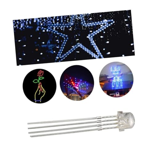 Ciieeo 50 Unidades diodo claro lâmpadas de LED lâmpadas claras leds luz vermelha lâmpada elétrica ch