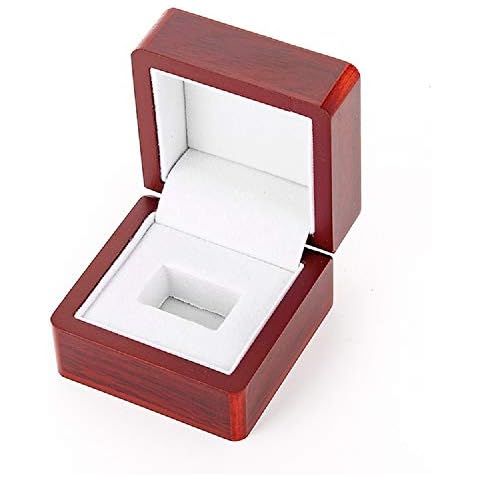JunningGor Display Wooden Single Ring Box (Fit Mens Big Heavy Ring) Cover