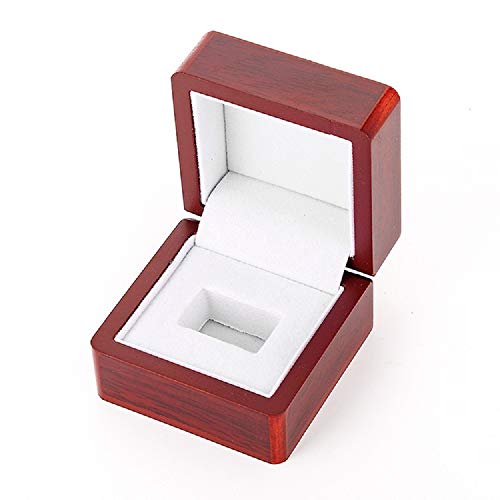 JunningGor Display Wooden Single Ring Box (Fit Mens Big Heavy Ring)