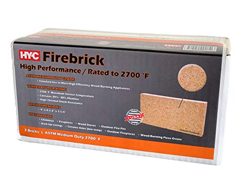HY-C HTFB-R3 Medium-Duty Firebricks, 9' x 4-1/2' x...