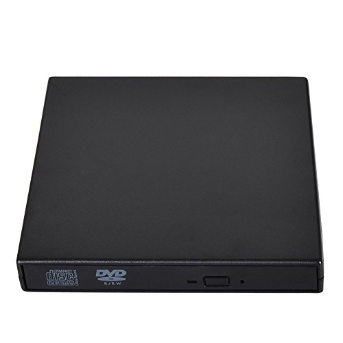 Cammyllc USB2.0 External DVD Combo CD-RW Burner Drive for Windows 98/SE/ME/2000/XP/Vista/Win 7/Win 8 Notebook PC Desktop Computer-Black