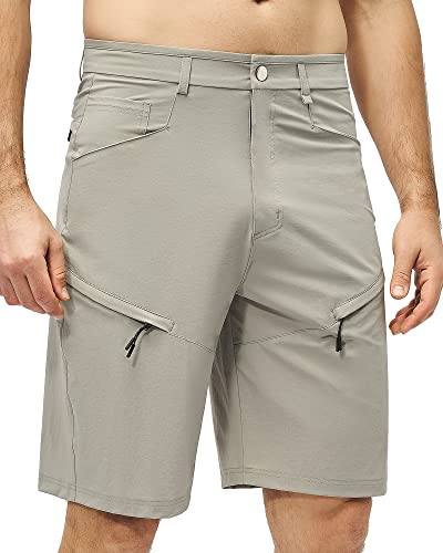 Meloo Men's Hiking Cargo Shorts Quick Dry Outdoor Travel Shorts For Men With Multi Pocket For Fishing Camping Casual Light Grey Xxl #TOP13