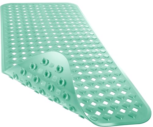 Image of Door mat Bathroom mats Anti Slip for Entrance Floor Foot Skid Bathtub Bath Shower Suction Cups (Mgreen 70x40cm)