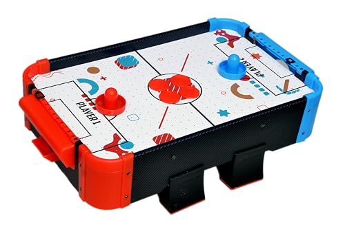 Image of Air Hockey|Portable Tabletop Electric Powered with 2 Strikers 4 Pucks | Arcade Game for Kids & Adults | Indoor Game | Best for Gifting | Made in India |Size 57cm X 32cm X 16cm