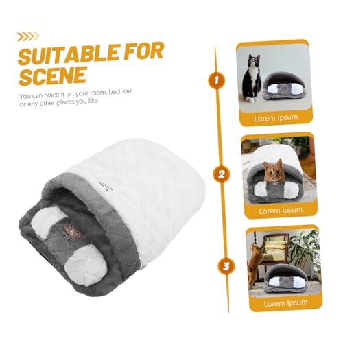 BESPORTBLE Saco De Dormir Para Animais De Estimação Cama De Ninho De Gato De Pelúcia Gatinho Dormind