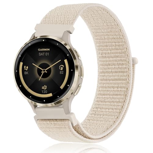 Nylon Band Compatible with Garmin Venu 3S / Venu 4 41mm / Venu 2S / Vivoactive 4S / Vivomove 3S...