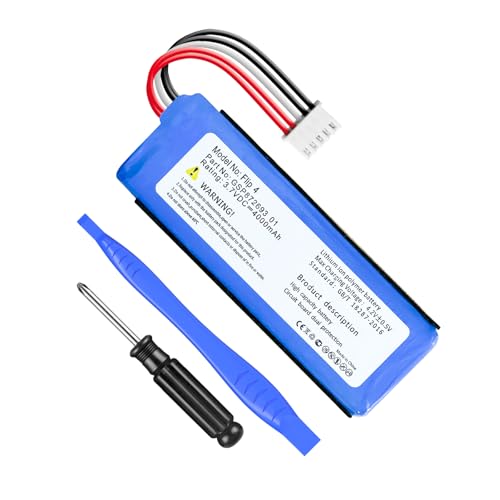 4000mAh Replacement Battery for JBL Flip 4, Flip 4 Special Edition, Flip4, GSP872693 01 3.7V with Installation Tools