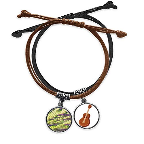 Pulsera de cuerda ajustable que no daña la piel con diseño de guitarra