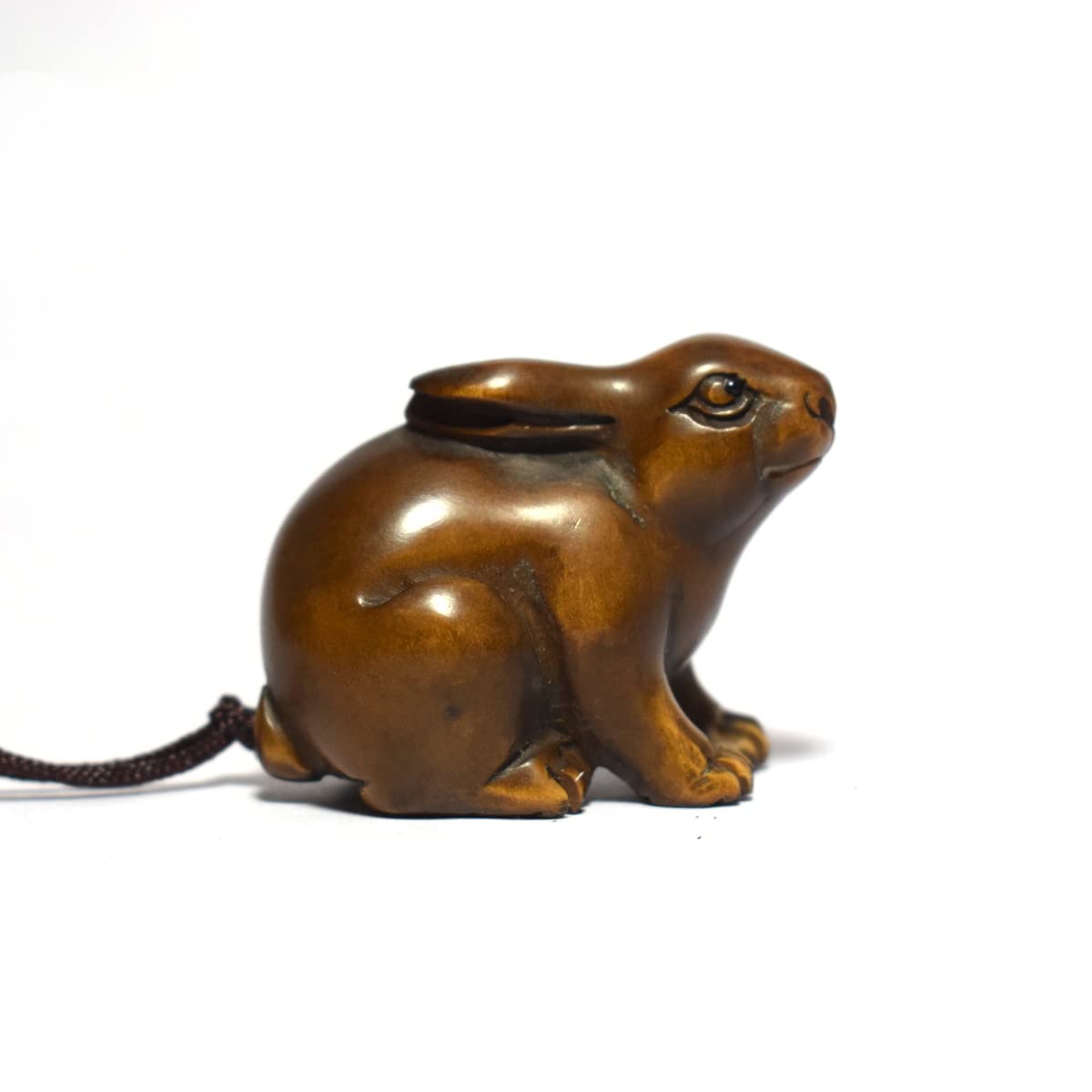 置物　柘植　ウサギ　黄楊繊細彫刻　木製 丸印籠 柘植材 置物 十二支 黄楊繊細彫刻 木製 印籠 柘植 十二支丸印籠