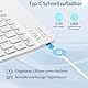 GKABXY Hülle mit Tastatur für iPad Air 11 Zoll 2025 2024 (M3/M2), iPad Air 5 4 2022/2020 10,9 Zoll, Soft TPU Rückschale mit Stifthalte, magnetisch Abnehmbare Folio Tastatur hülle, Grau
