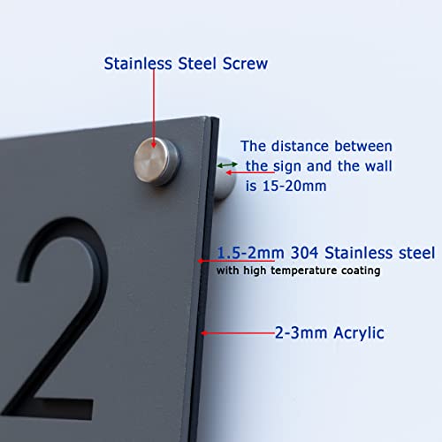 304 Stainless Steel Modern House Number For Outside, Address Number Plaque, Custom Sign,Personalized Sign #TOP1