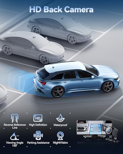 Carplay Screen for Car, 8.1" HD Portable Touch Screen Car Stereo with Android Auto, 4K Dash Cam, 1080P Backup Camera, GPS Navigation, Mirror Link, Bluetooth, AUX, FM Transmitter - Image 6