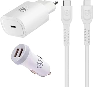 Kit Carregador Turbo Tipo C + Cabo Dual Shock Tipo C/Tipo C + Carregador - Gshield