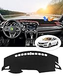 Cartist Dash Cover Fits for Honda Civic Coupe Sedan/Hatchback 2016-2021 Dashboard Cover for Civic Accessories Non-Slip Dash Mat Carpet Anti-Glare Sunshade
