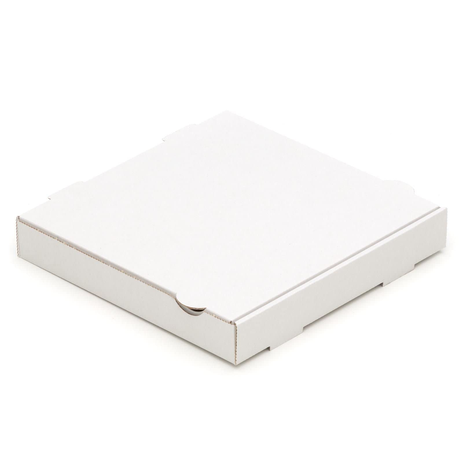 Boîtes à pizza KK Verpackungen | 100 pièces, 26x26x4 cm, boîtes à pizza Francia en blanc vierge | Boîtes à pizza de haute qualité sans motif