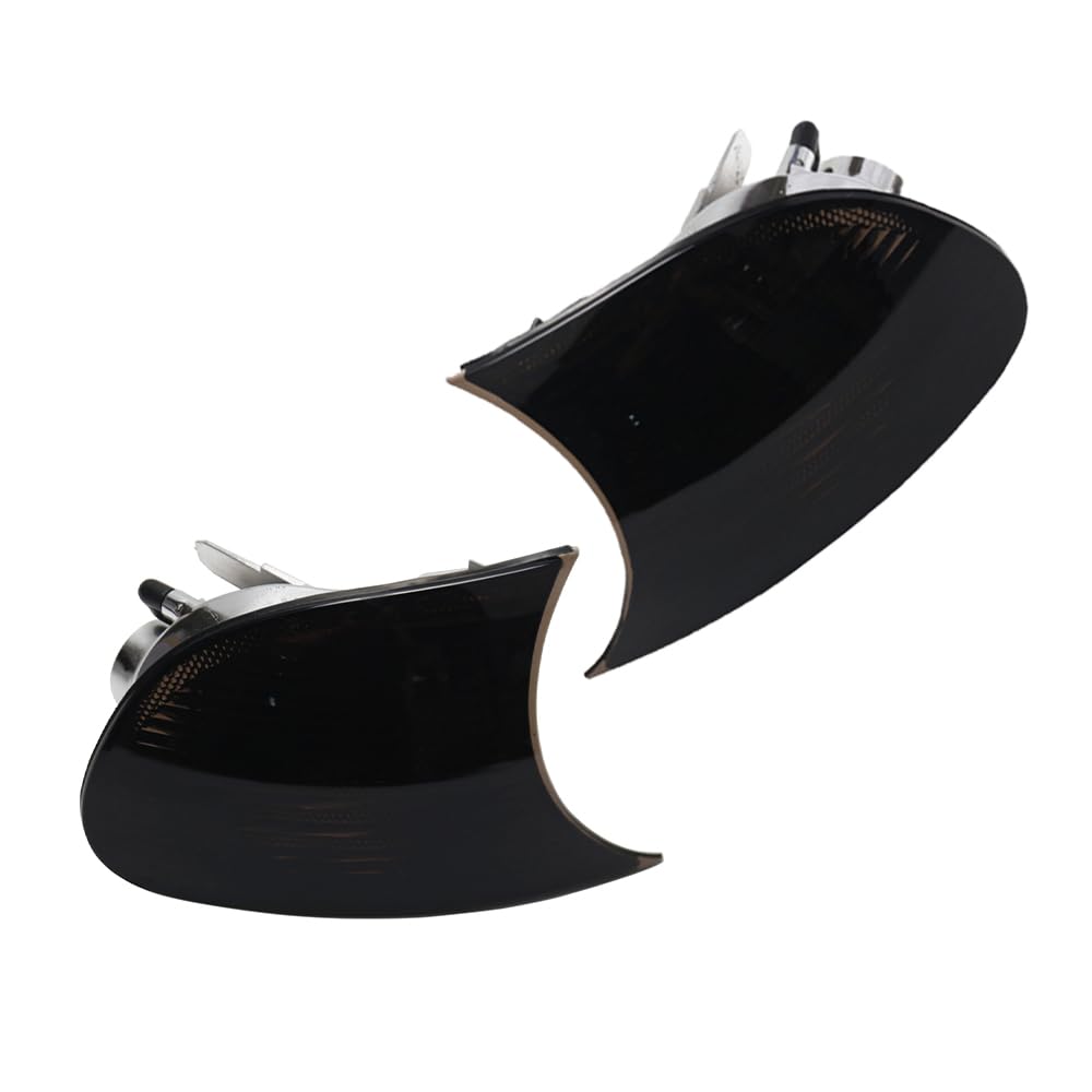 Baceyong 1 paire de couvre-lentilles de feu d'angle (lentille fumée), Compatible avec BMW E46 2 portes 1998-2001, 2 couvercles de lumière d'angle gauche et droite 63126904299 63126904300