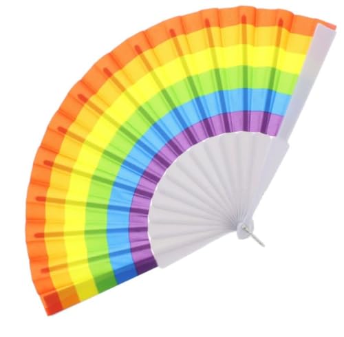 Gay Pride Éventail unisexe à rayures multicolores pour déguisement